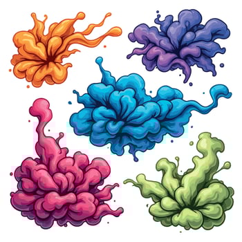 Colorful ink splash illustration vector