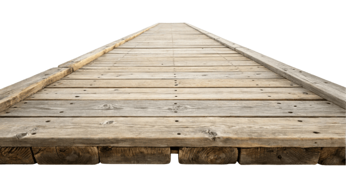 wooden pathway stretches into distance, showcasing its rustic charm and natural texture png