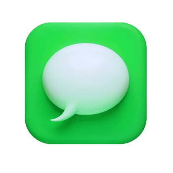 Green chat icon with speech bubble design png