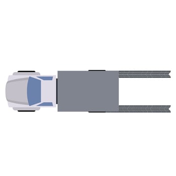 Truck. Vehicle tracks vector