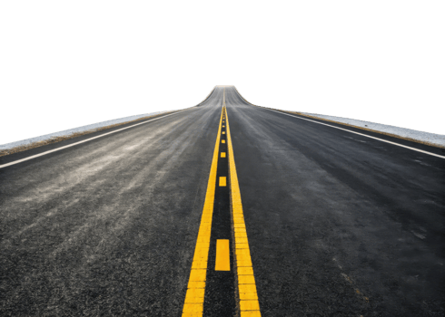 long, empty road stretches into distance, inviting adventure and exploration png