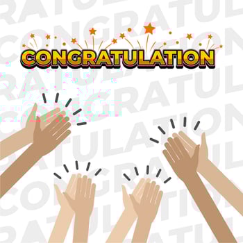 Applause and congratulations in illustration vector