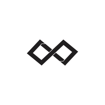 abstract geometric infinity simple lines logo vector