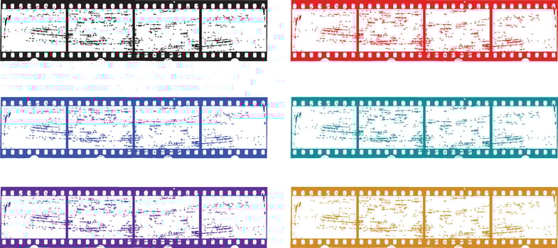 Blank film strip template retro photo vector