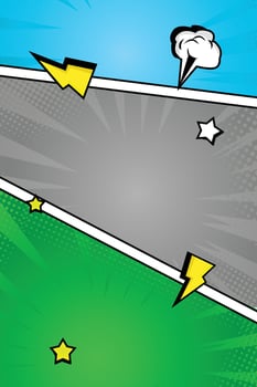 Green, gray and blue Background panel comic manga panel pop art style. with retro style, trendy and creative for social media, poster and book magazine. vector