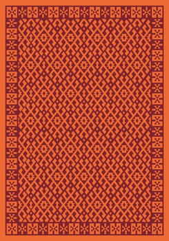 Degitalized North-Afican old carpet with saharian pattern vector
