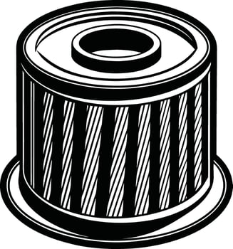 Oil Filter Silhouette Illustration vector