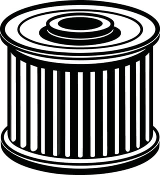 Oil Filter Silhouette Illustration on a white background vector