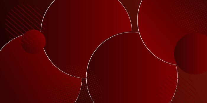 Abstract red 3D background. Simple white circle and line pattern design. Modern geometric shapes. Eps10 vector