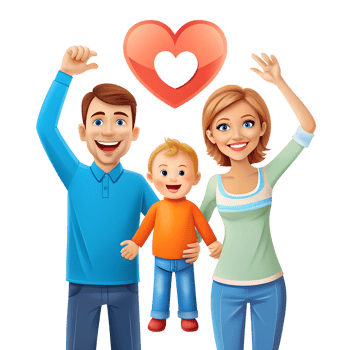 A family line art sign illustration silhouette isolated white background png
