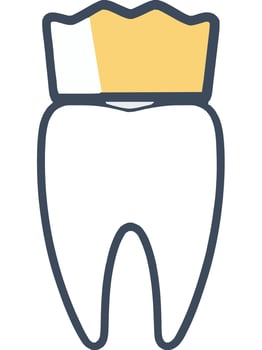 Tooth Crown Restoration Dental Care and Hygiene vector