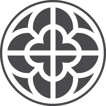 Gothic circle rose window with medieval ornaments. Silhouette of cathedral rosette. Christian architecture element with stained glass. Radial frame. png