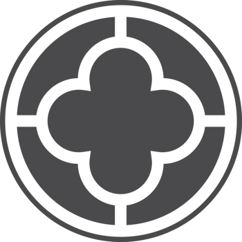 Gothic circle rose window with medieval ornament. Silhouette of cathedral rosette. Radial frame. Christian architecture element with stained glass. png