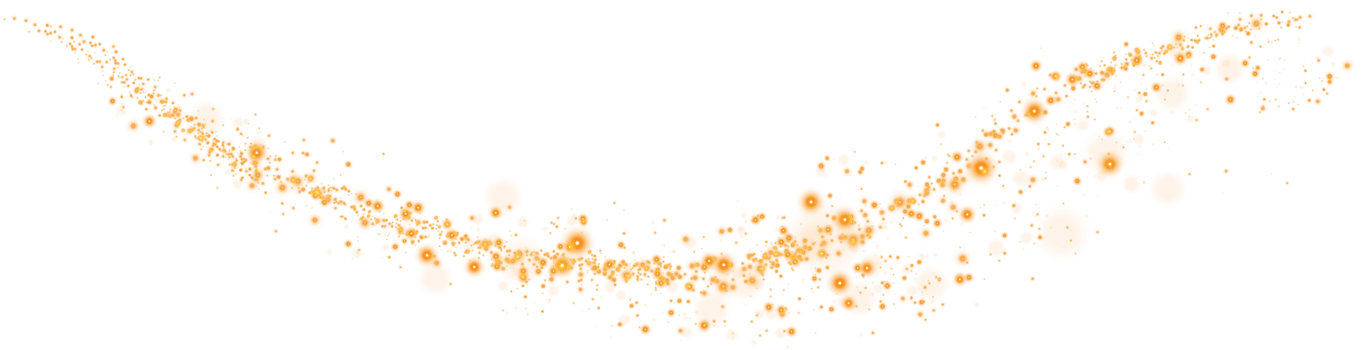 A Magical Golden Sparkle Decorative Element that adds charm and beauty to any creative design or artistic background png
