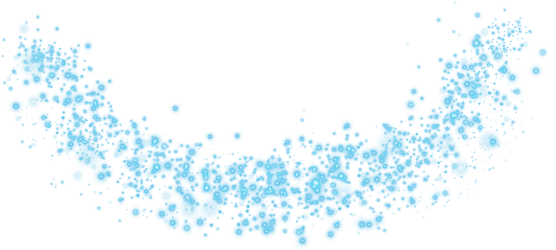 Radiant Sparkling Blue Glitter Arc Against a Clear Transparent Background for a Vibrant Visual Appeal png