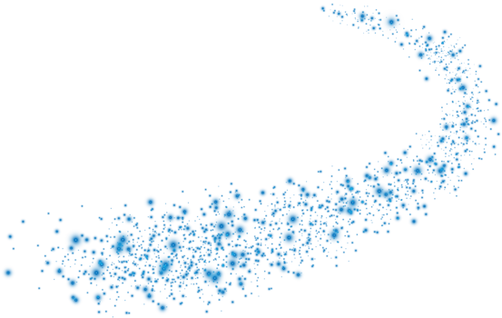 A beautiful and enchanting magical blue sparkles trail set against a transparent background for stunning visuals png