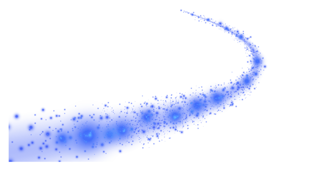 This is a stunning Curved Blue Sparkling Trail Effect that captivates with its beautiful, artistic design png