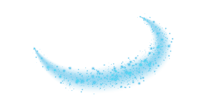 An Elegant Blue Crescent Design Enhanced with Sparkles for Distinctive and Creative Artistic Backgrounds png