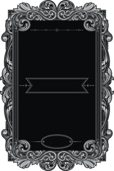 artdeco ornament of victorian frame vector