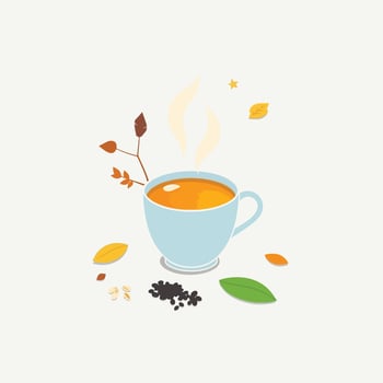 Cozy Autumn Tea Time vector
