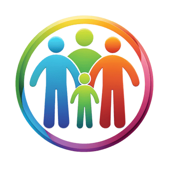 family together line art symbols png