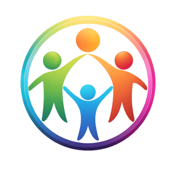 A family line art illustration, family together silhouette png