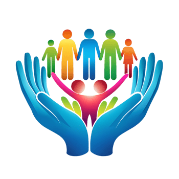 A family line art illustration, family together line art silhouette png