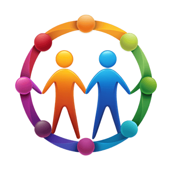 A family line art illustration, family together line art symbols on isolated background png