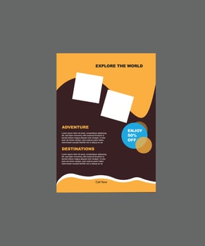 modern trtavel agency flyer design layout vector