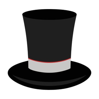 top hat illustration vector