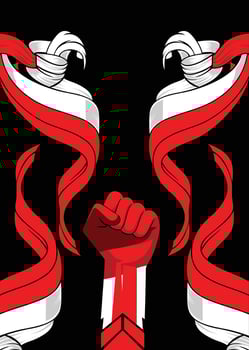 Garuda Muscle Jersey Template Power AND Patriotism Style vector