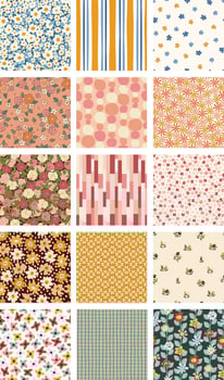 WILD FLOWERS PATTERNS vector