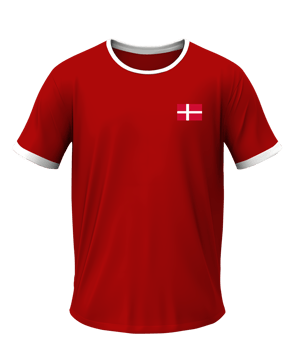 Denmark soccer shirt with transparent background png