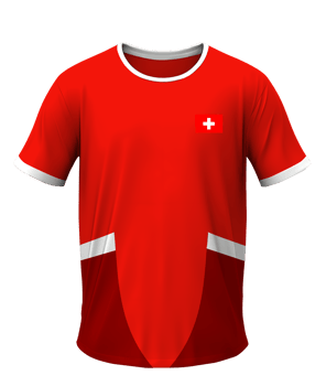 Switzerland soccer shirt with transparent background png