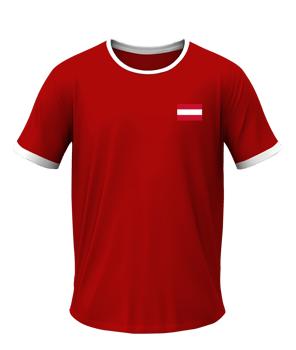 Austria soccer shirt with transparent background png