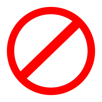 No Symbol, Prohibition Sign Red Circle and Line Not Allowed Icon png