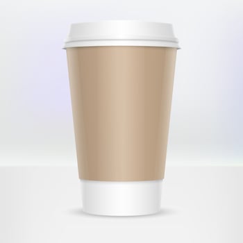 Realistic coffee cup vector