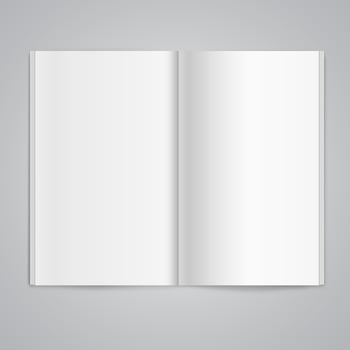Magazine double-page spread with blank pages vector