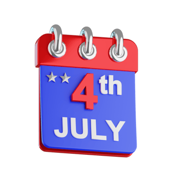 4th of july calendar png