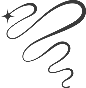 Swirl line with stars. Curved elegant flourish tail of comet. Decorative Y2k scroll and stroke. Wavy simple swish with falling and flying sparkle. png