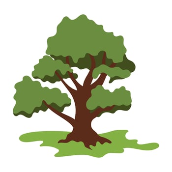 Cartoon Style Green Tree Collection vector