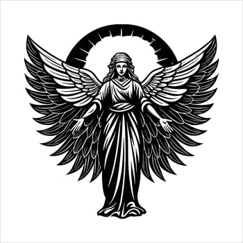 A majestic angel with large vector