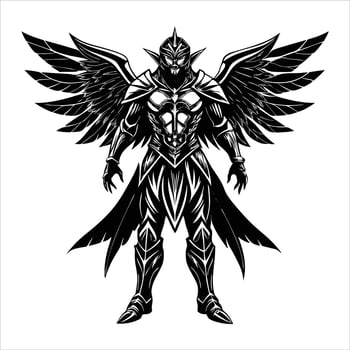 Armored Warrior Angel vector