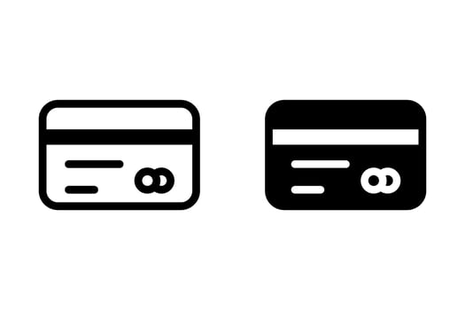 credit card icon set. Perfect for use in website design, mobile app development, and other digital and print media projects. Clean, modern, and easily scalable vector