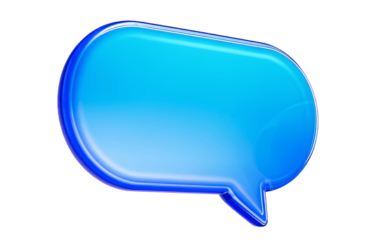 Glossy 3D Holographic Speech Bubble Icon Graphic Vibrant Gradient Color, Transparent Glass Rainbow Color Message Icon png