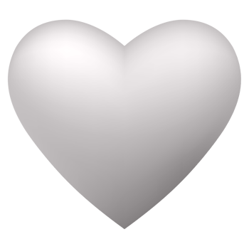 White Heart Decorative Shape png