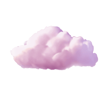 Pastel Pink Cloud with Transparent Background png