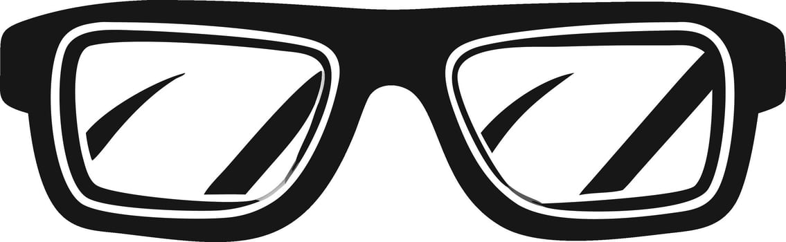 Black And White Glasses Illustration vector