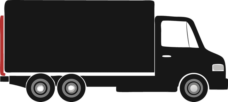 Dark Box Truck Delivery Vehicle Illustration vector