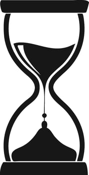 Hourglass Silhouette Symbol Time Passing Concept vector